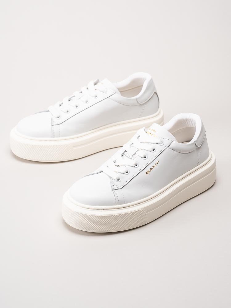 Gant Footwear - Alincy - Vita chunky sneakers i skinn