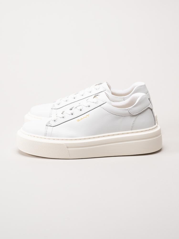 Gant Footwear - Alincy - Vita chunky sneakers i skinn