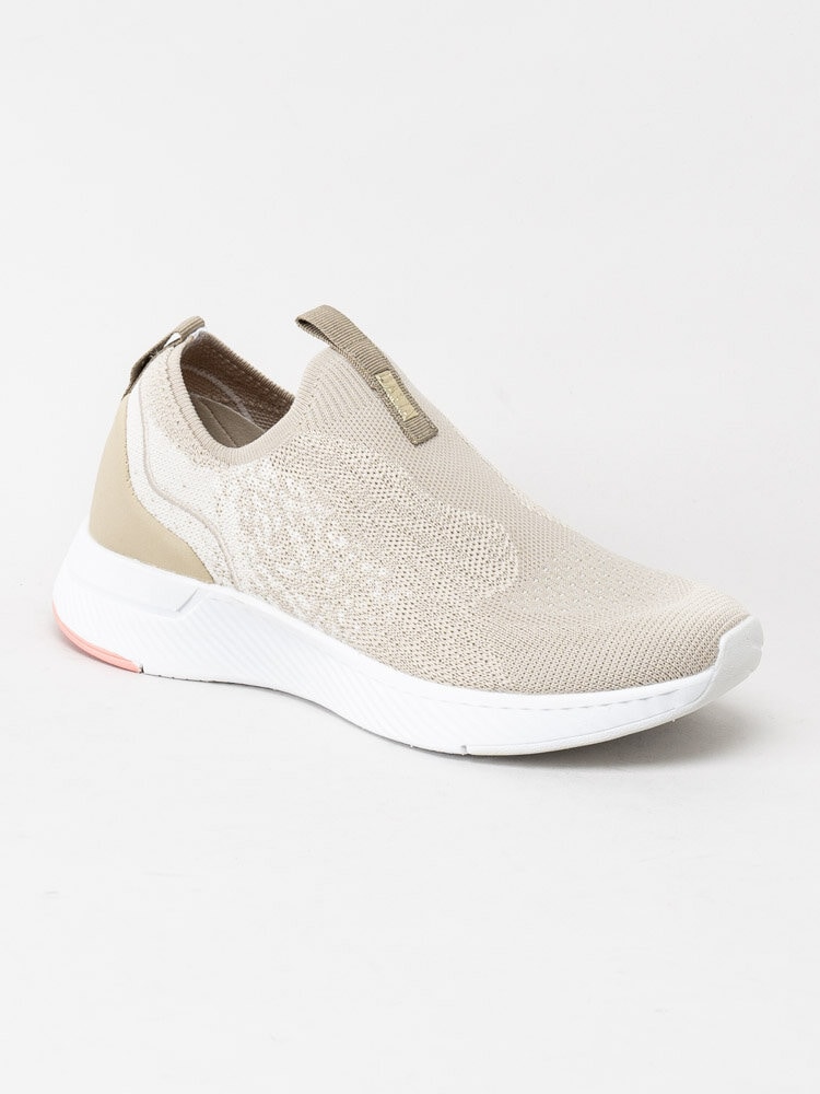 Dasia - Luci - Beige slip on sneakers i textil