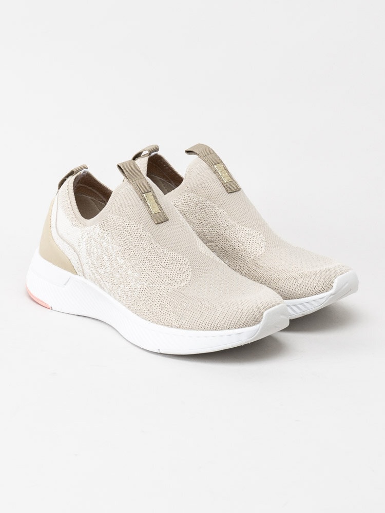 Dasia - Luci - Beige slip on sneakers i textil