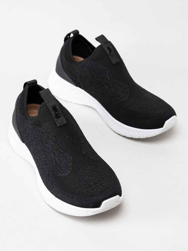 Dasia - Luci - Svarta slip on sneakers i textil