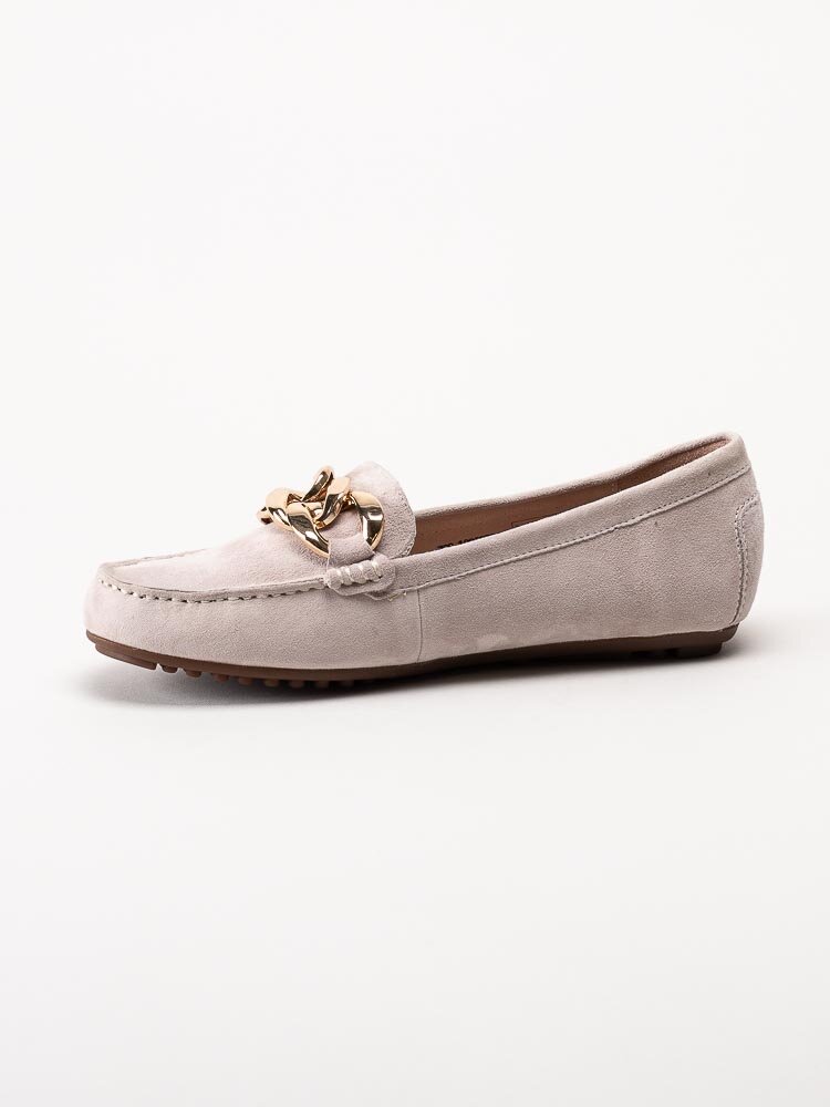 Novita - Parma - Beige loafers med guldfärgad länk