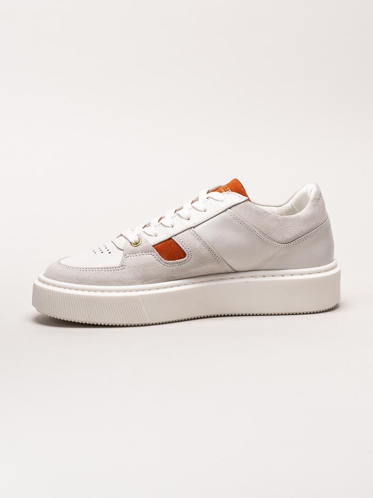 Sneaky Steve - Away W - Off white chunky sneakers med orange detaljer