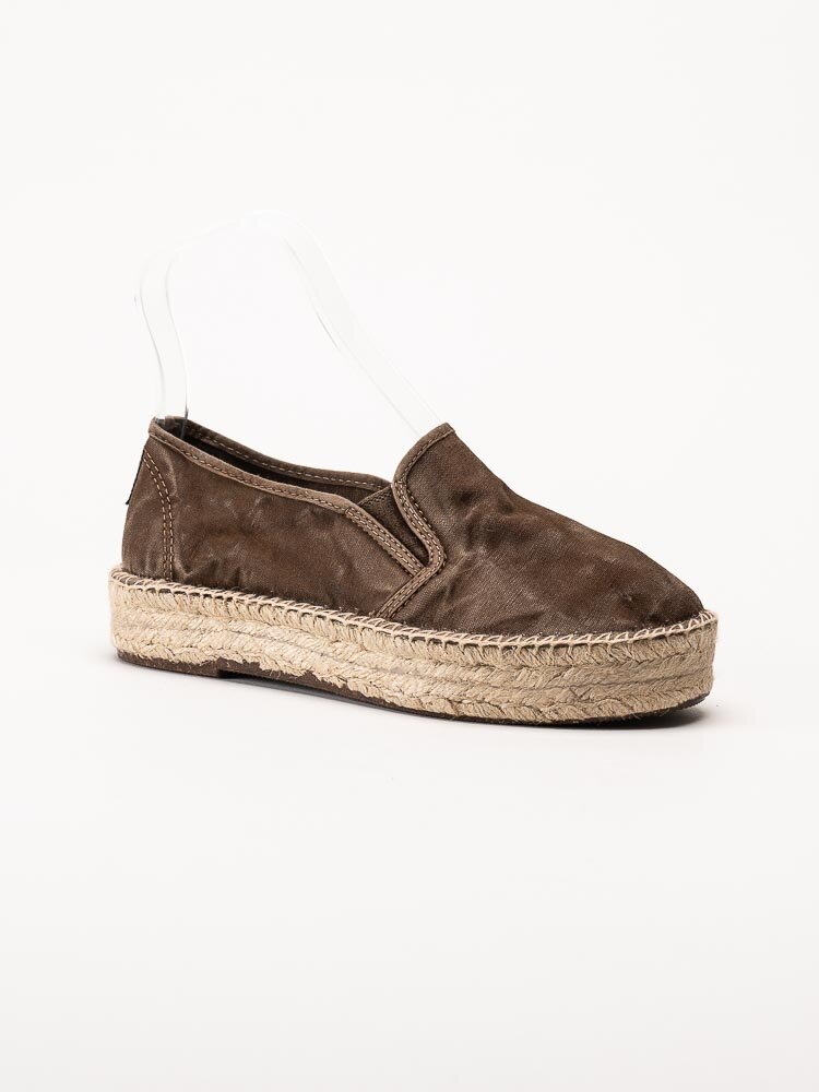 Natural World - Old Murray - Bruna eco-vänliga espadrillos i textil