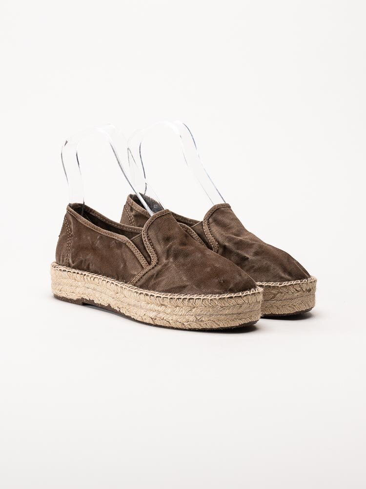 Natural World - Old Murray - Bruna eco-vänliga espadrillos i textil