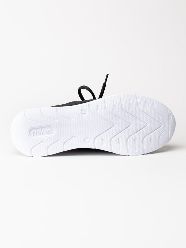 Rieker - Svarta slip on sneakers i textil