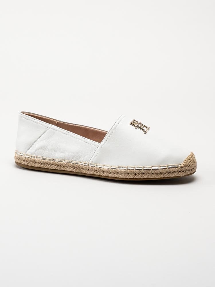 Tommy Hilfiger - Essential Leather Espadrille - Vita espadrillos i skinn