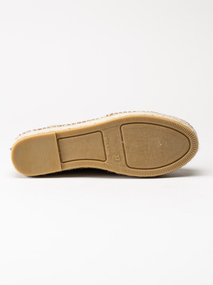 Duffy - Beige espadrillos i mocka med platå