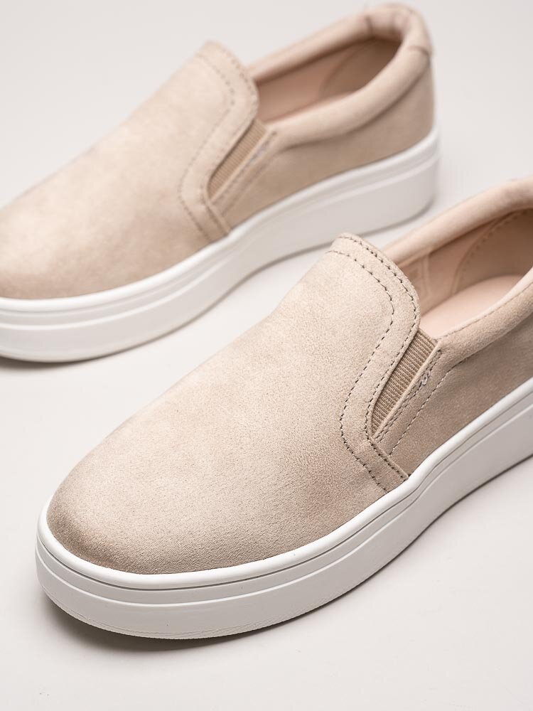 Duffy - Beige slip on sneakers med chunky sula