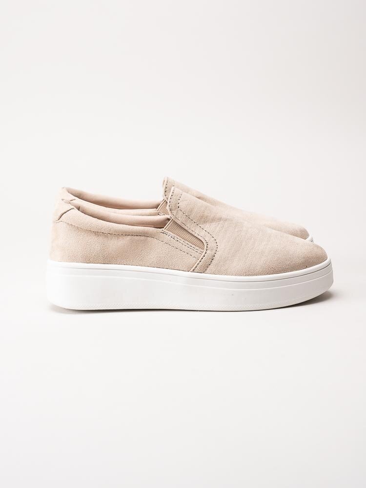 Duffy - Beige slip on sneakers med chunky sula