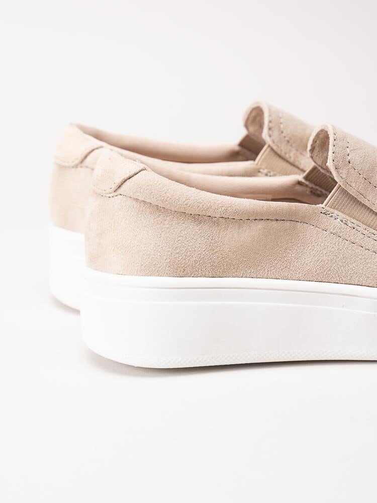 Duffy - Beige slip on sneakers med chunky sula