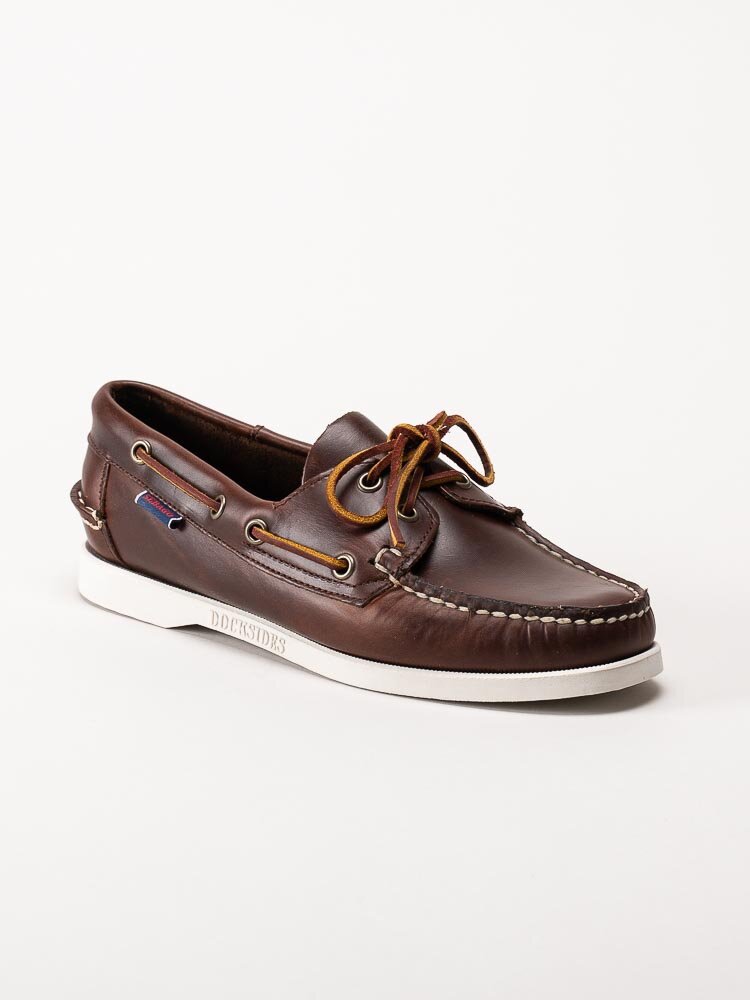 Sebago - Docksides Portland Waxed W - Bruna seglarskor i skinn