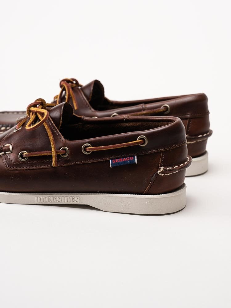 Sebago - Docksides Portland Waxed W - Bruna seglarskor i skinn