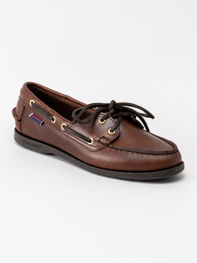 Sebago - Docksides Victory Waxy W - Bruna seglarskor i skinn