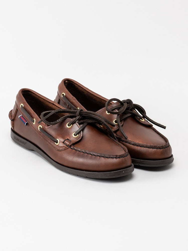 Sebago - Docksides Victory Waxy W - Bruna seglarskor i skinn