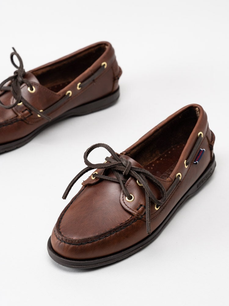 Sebago - Docksides Victory Waxy W - Bruna seglarskor i skinn