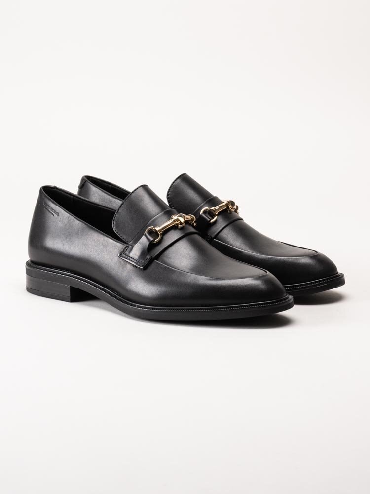 Vagabond - Frances 2.0 - Svarta loafers i skinn