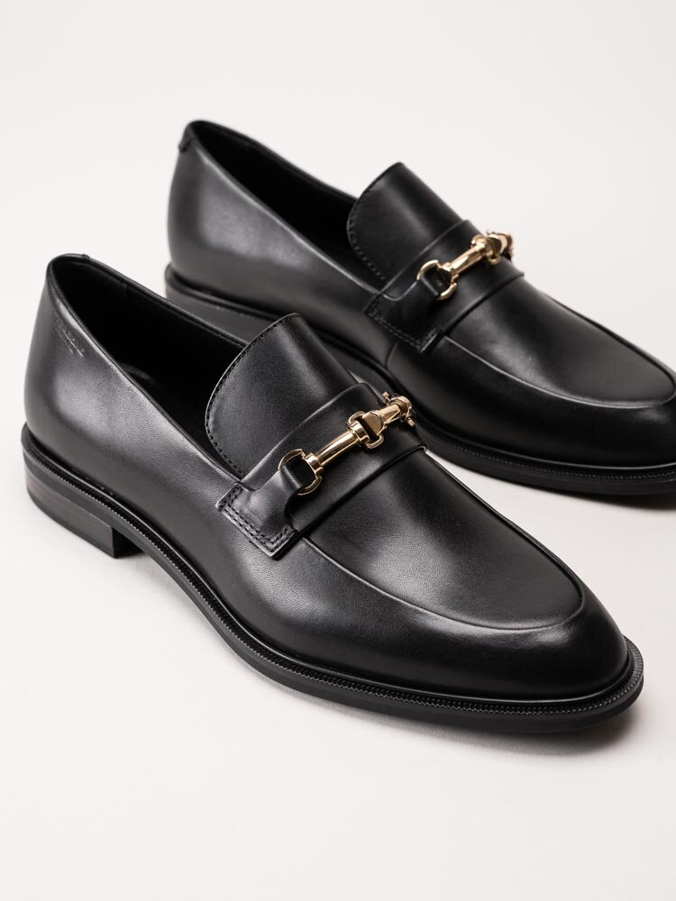 Vagabond - Frances 2.0 - Svarta loafers i skinn