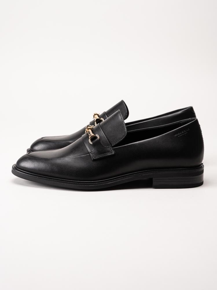 Vagabond - Frances 2.0 - Svarta loafers i skinn