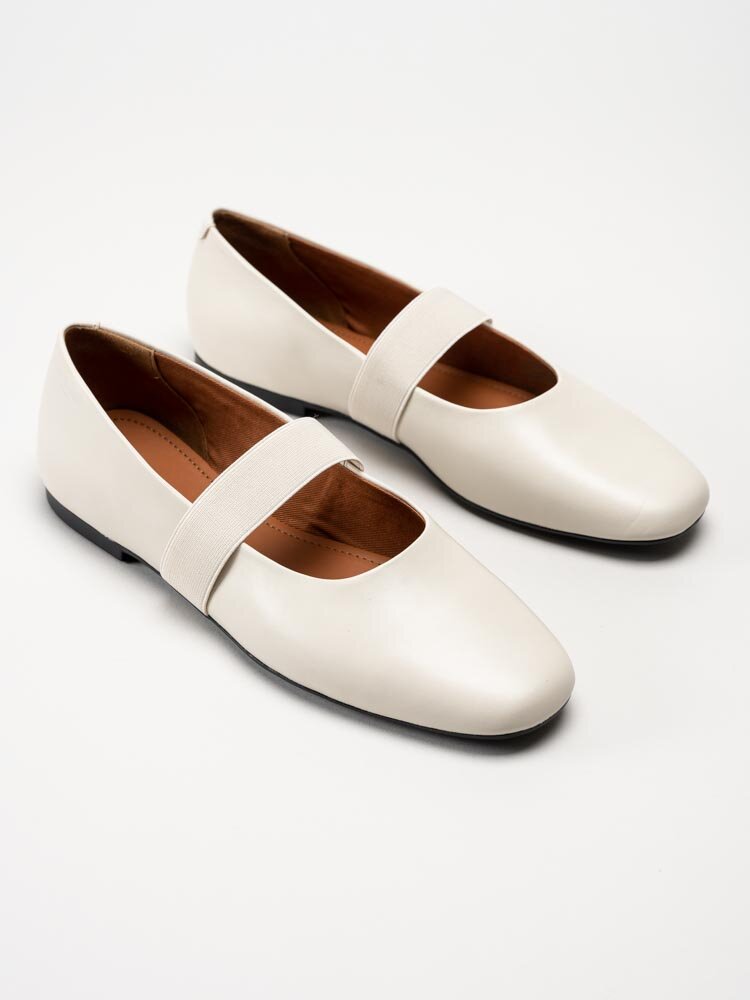 Vagabond - Jolin - Off white ballerina i skinn