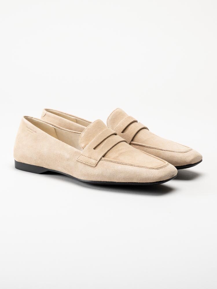 Vagabond - Delia - Beige loafers i mocka