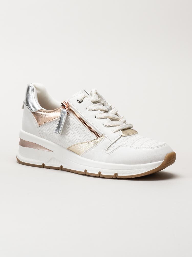 Tamaris - Vita kilklackade sneakers