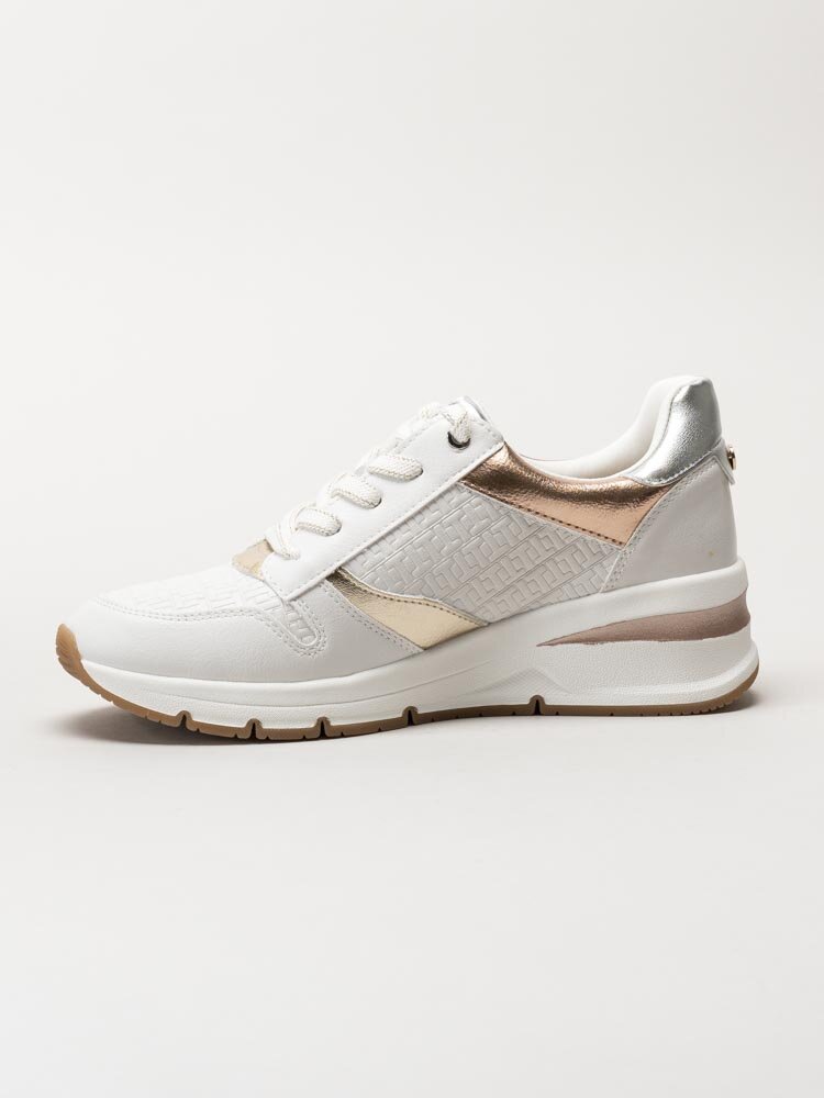 Tamaris - Vita kilklackade sneakers