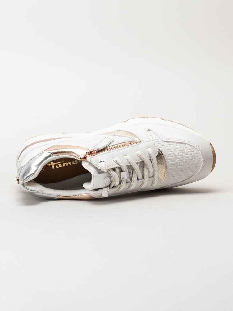 Tamaris - Vita kilklackade sneakers