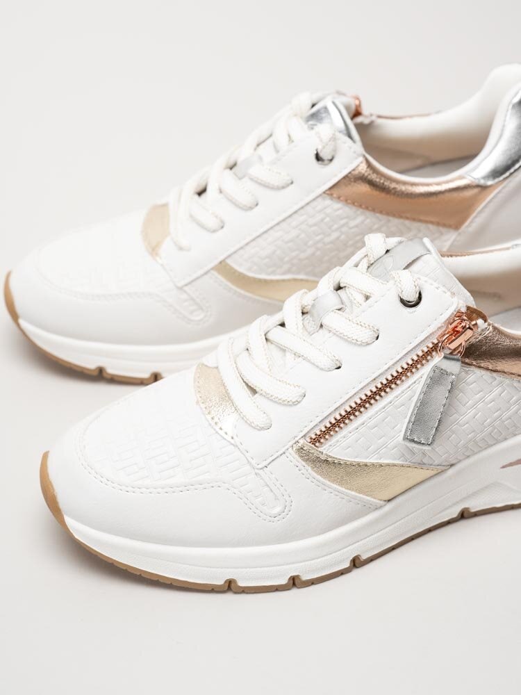 Tamaris - Vita kilklackade sneakers
