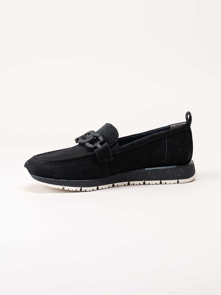 Tamaris - Mörkblå loafers i nubuck