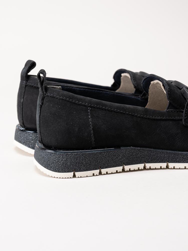 Tamaris - Mörkblå loafers i nubuck