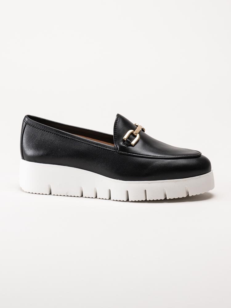 Unisa - Famo_23_NS - Svarta loafers i skinn