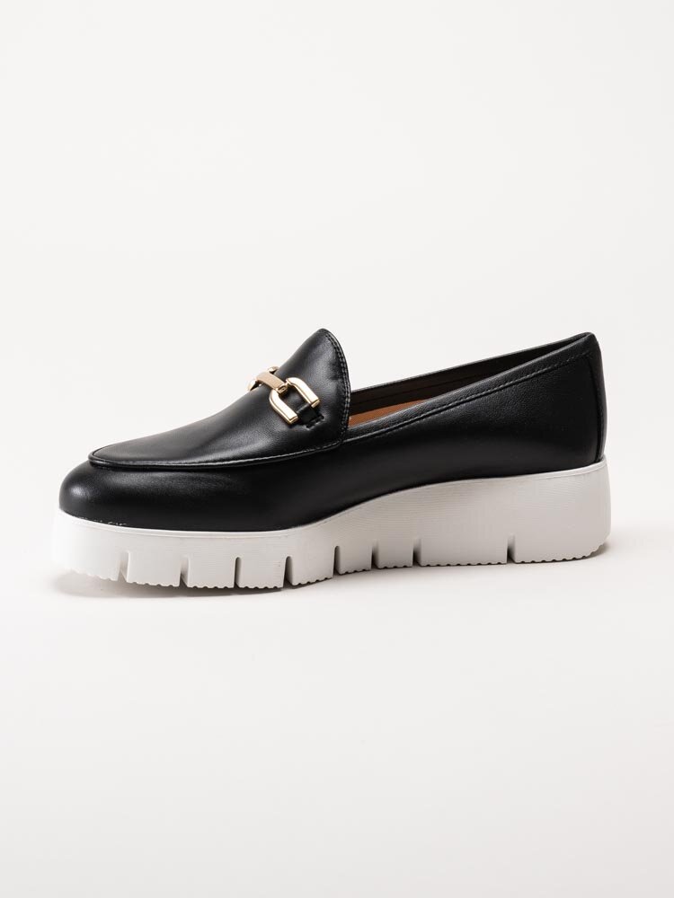 Unisa - Famo_23_NS - Svarta loafers i skinn