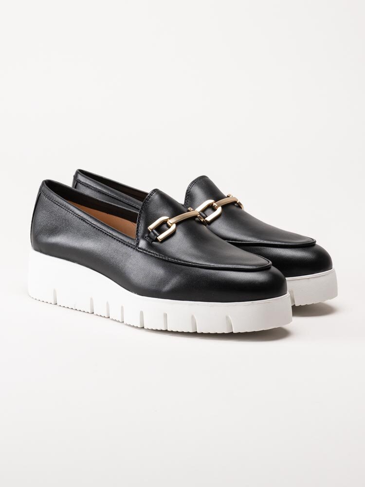 Unisa - Famo_23_NS - Svarta loafers i skinn