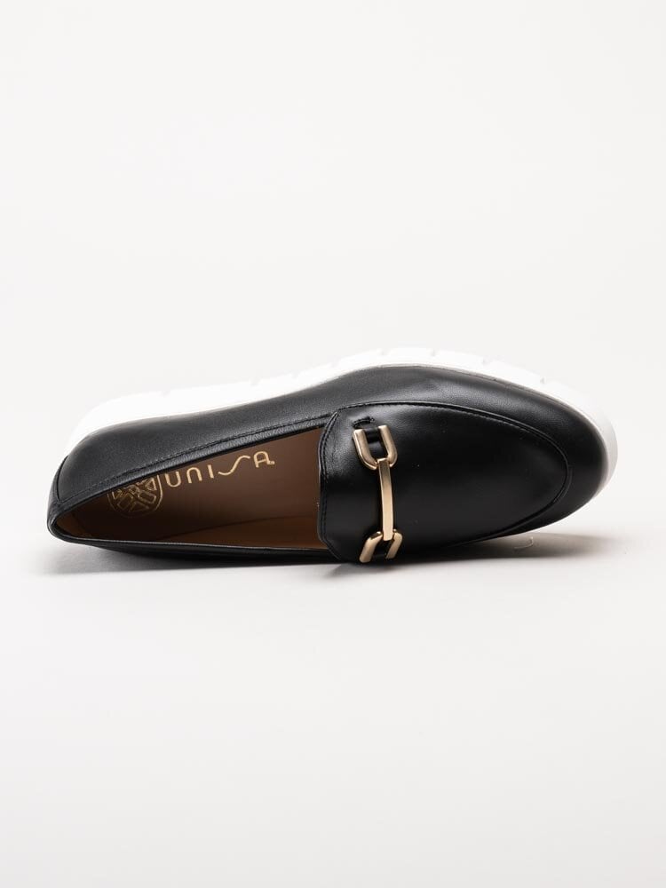 Unisa - Famo_23_NS - Svarta loafers i skinn