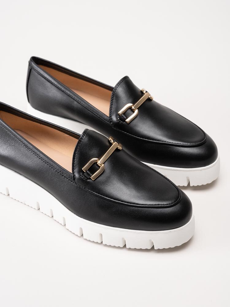 Unisa - Famo_23_NS - Svarta loafers i skinn