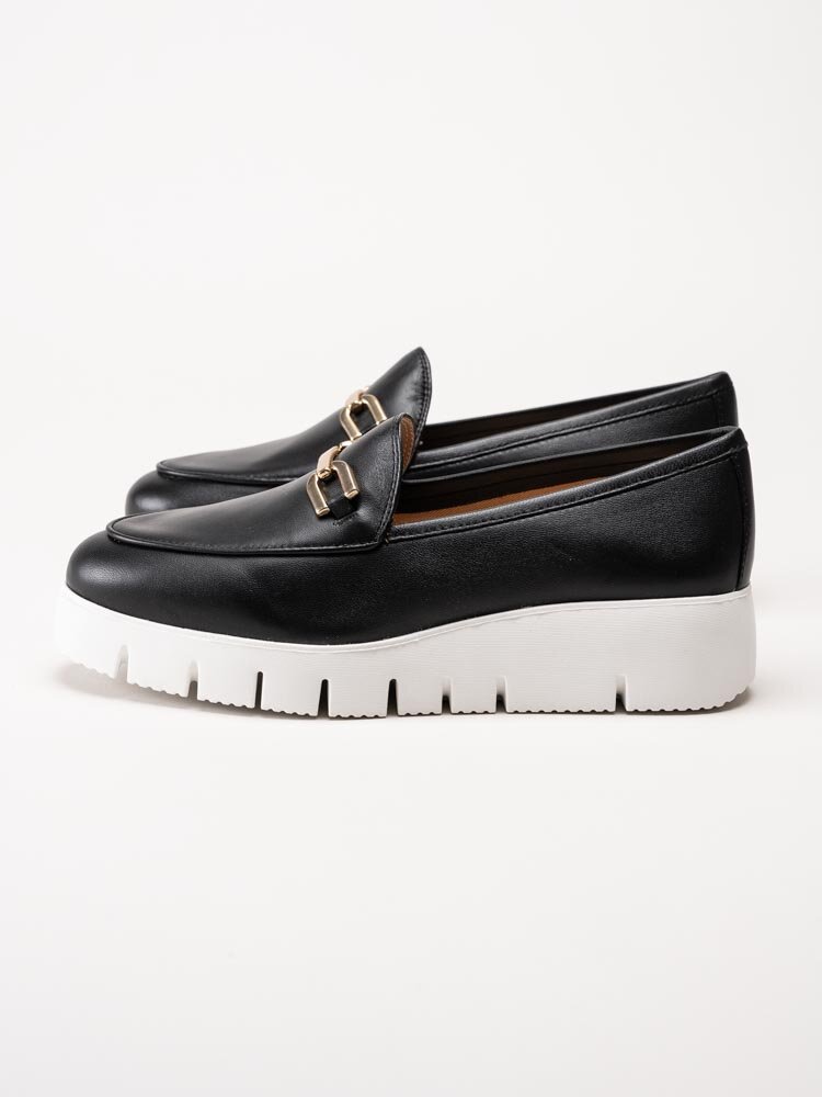 Unisa - Famo_23_NS - Svarta loafers i skinn