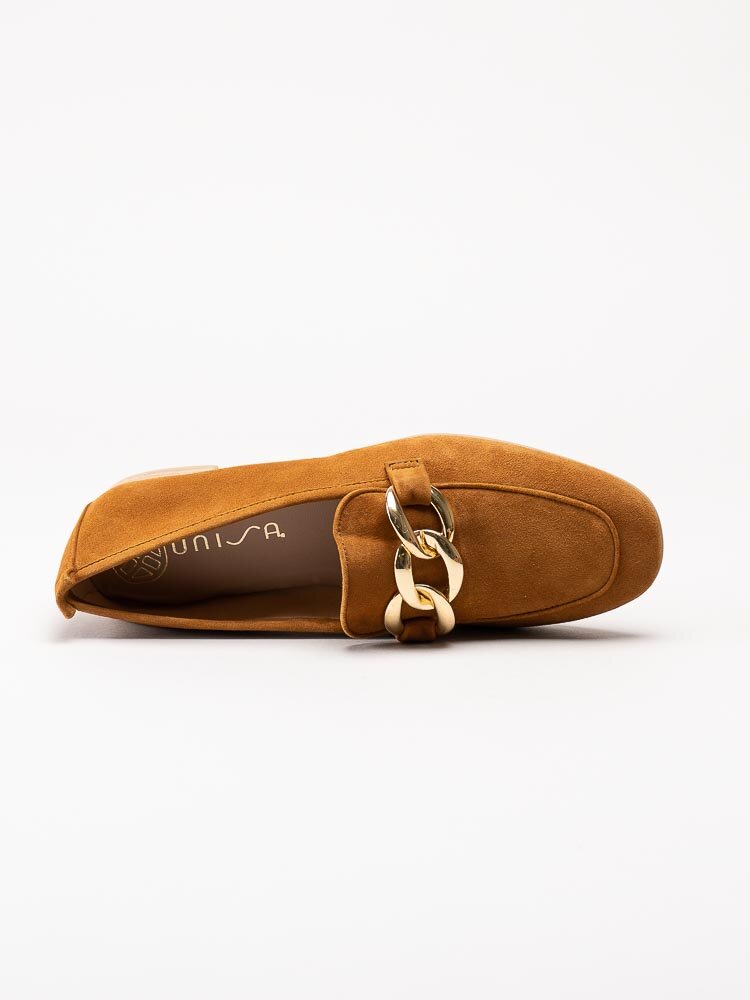 Unisa - Buyo_KS - Bruna loafers med guldfärgad länk