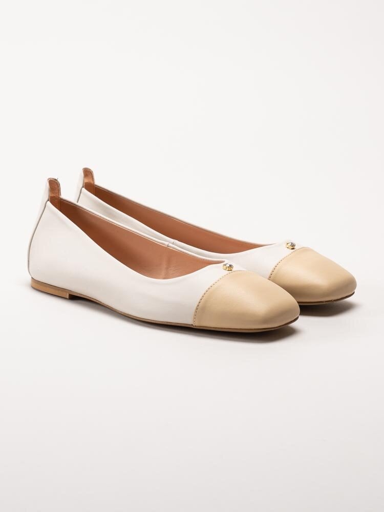 Unisa - Bedin_NS - Beige ballerina i skinn