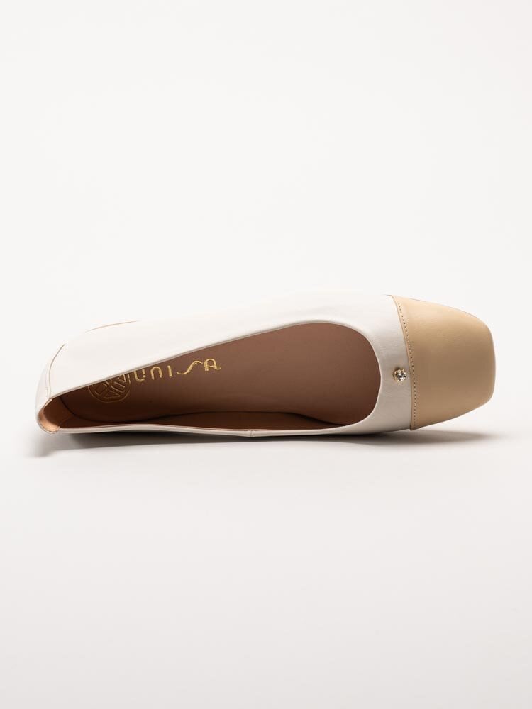 Unisa - Bedin_NS - Beige ballerina i skinn