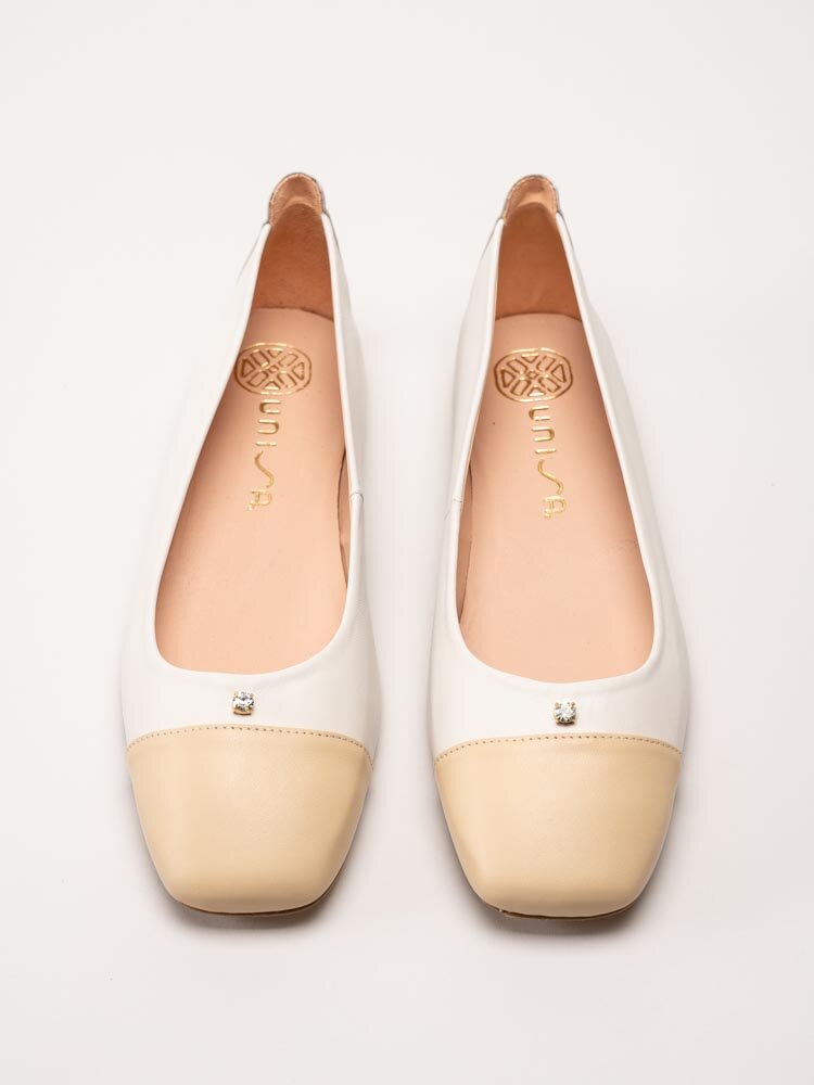 Unisa - Bedin_NS - Beige ballerina i skinn
