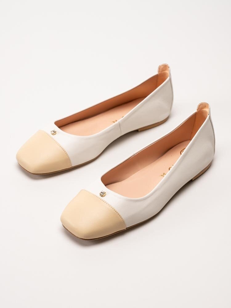 Unisa - Bedin_NS - Beige ballerina i skinn