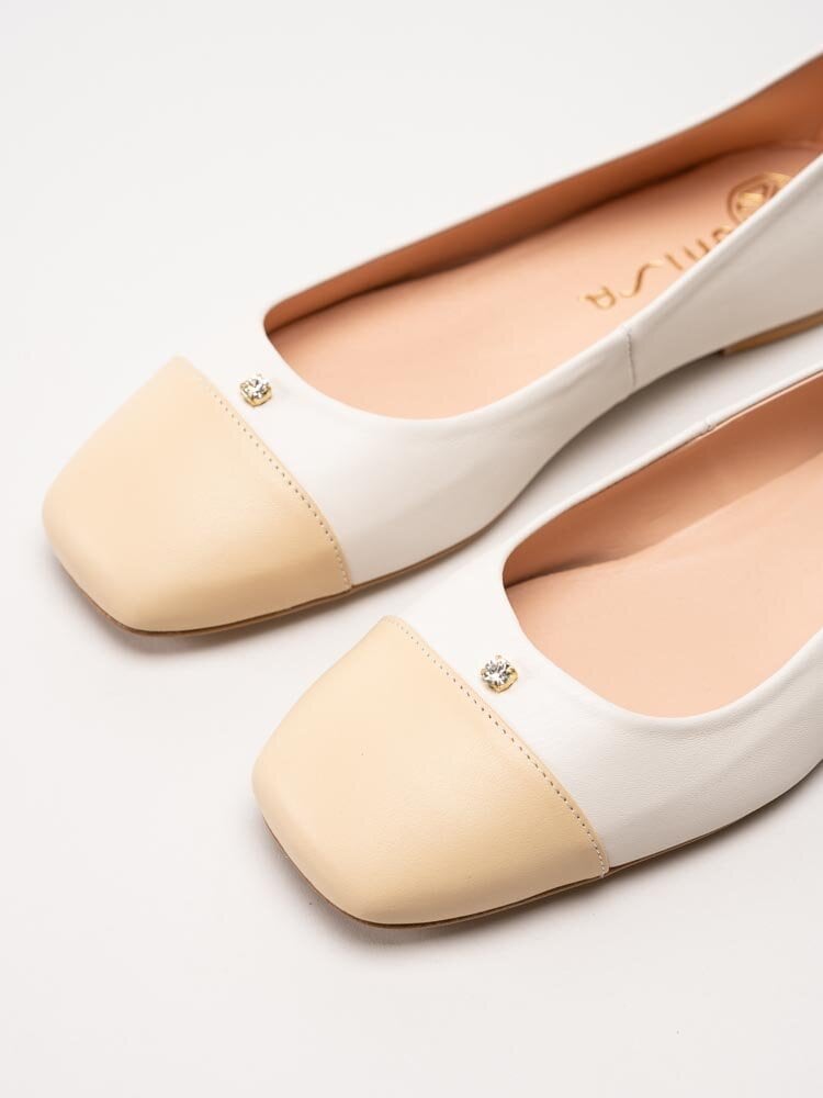 Unisa - Bedin_NS - Beige ballerina i skinn