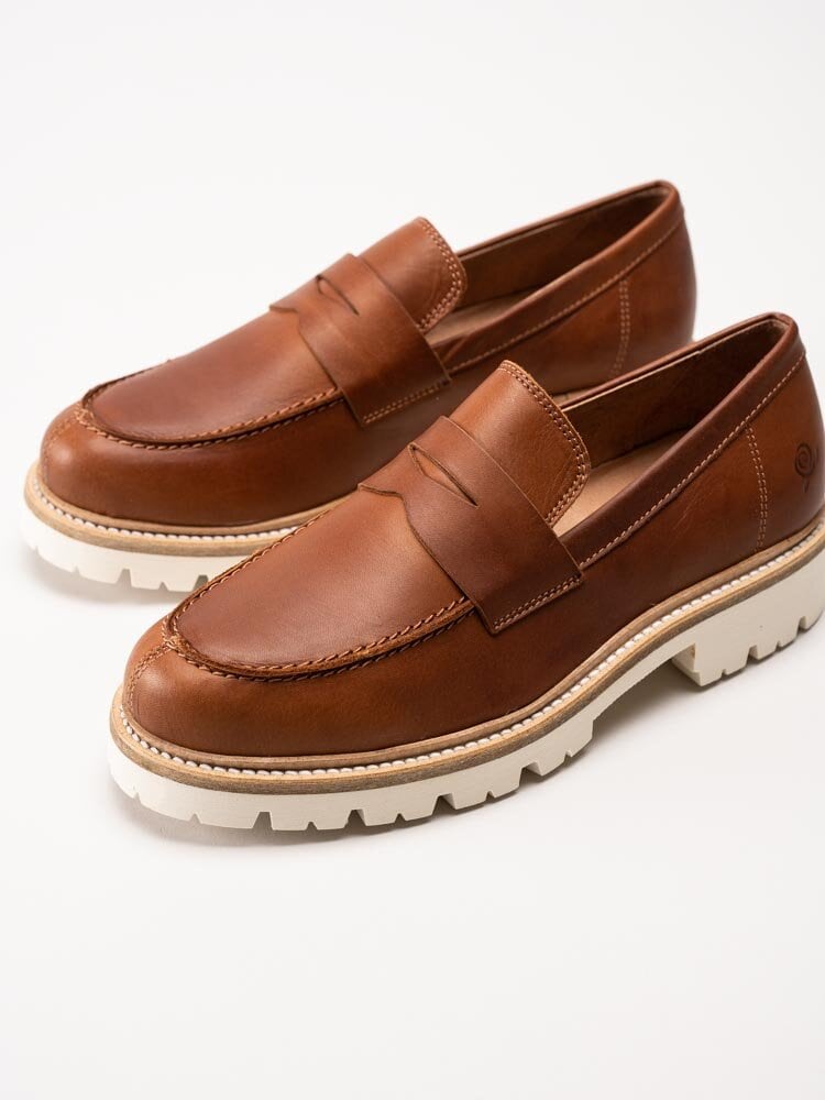 Rosa Negra - Bruna pennyloafers i skinn
