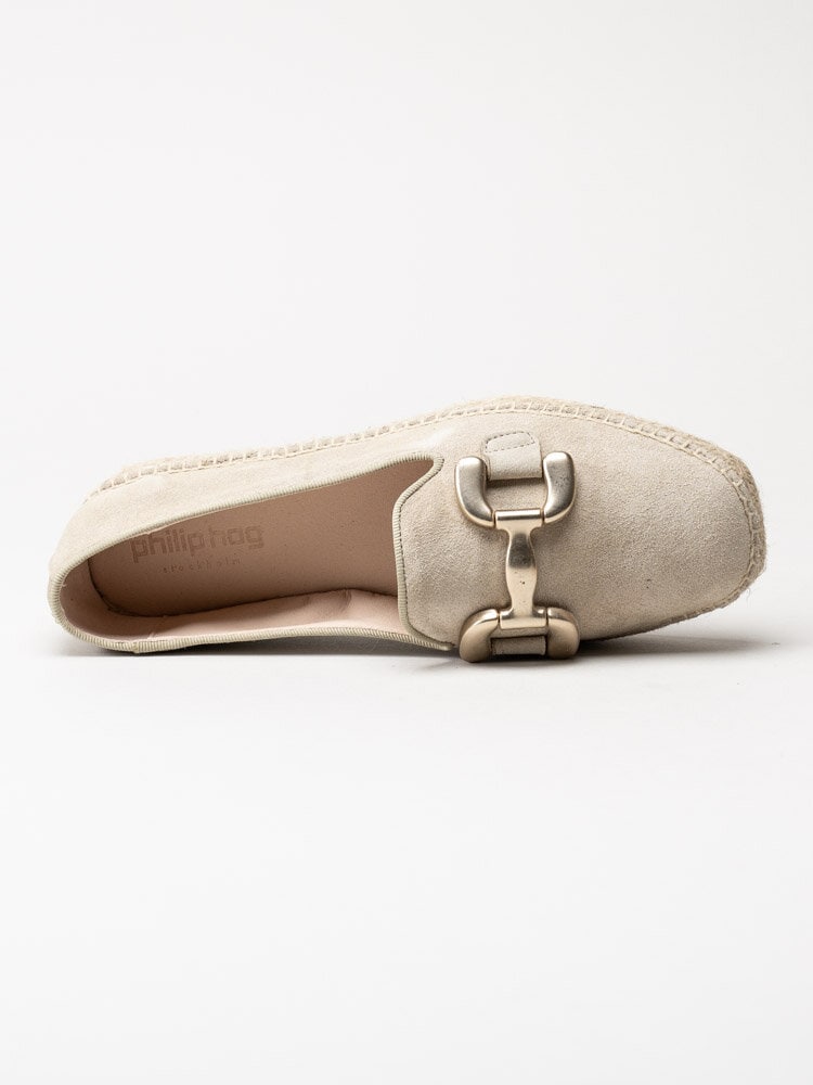 Philip Hog - Denise - Beige espadrillos i mocka