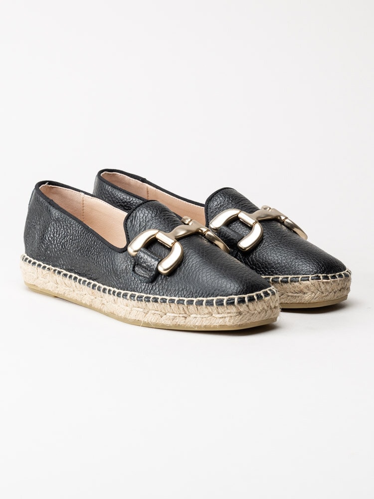 Philip Hog - Denise - Svarta espadrillos i skinn