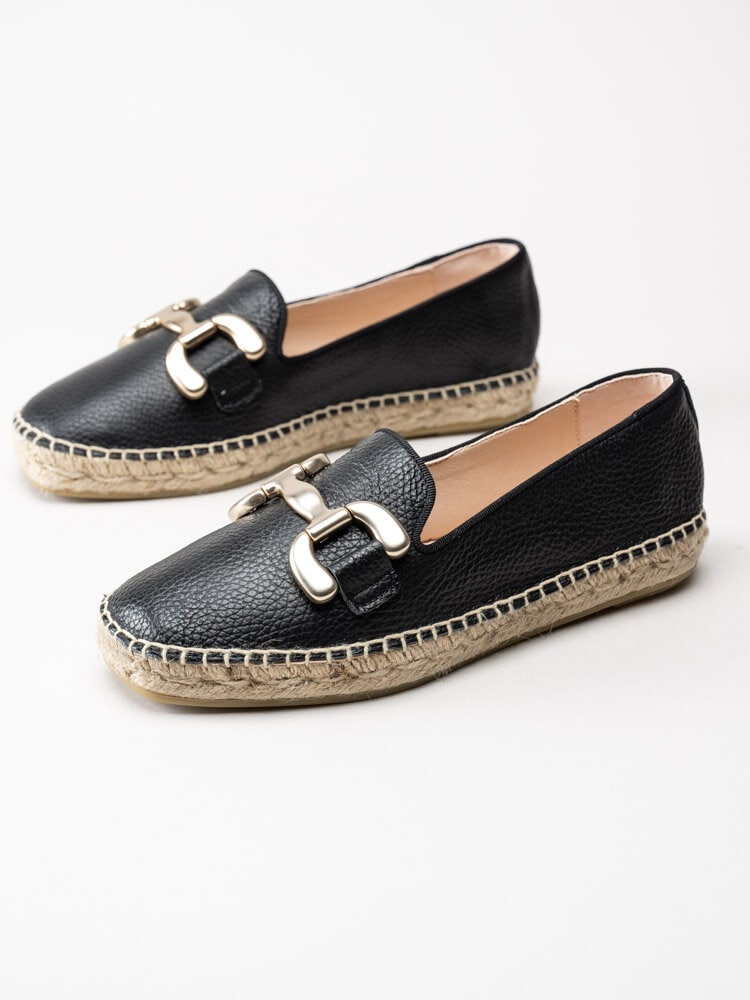 Philip Hog - Denise - Svarta espadrillos i skinn