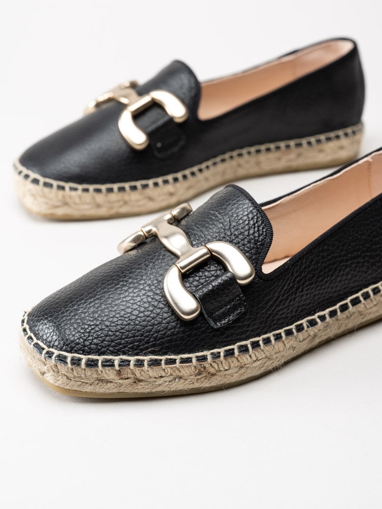 Philip Hog - Denise - Svarta espadrillos i skinn