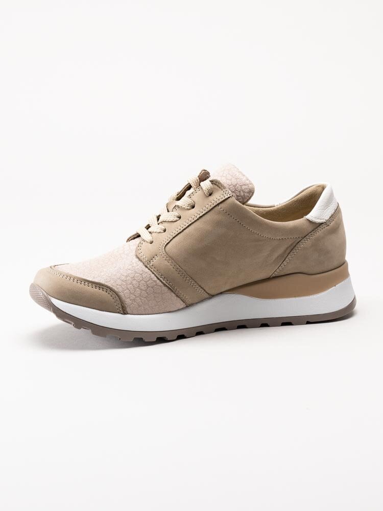 Waldläufer - Hiroko Soft - Beige promenadskor i nubuck