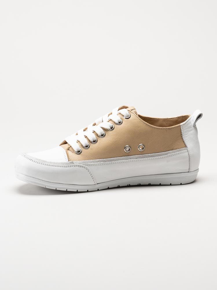 Andrea Conti - Beige sneakers i skinn